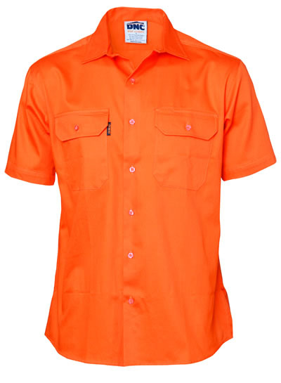 3201 Cotton Drill Work Shirt - Short Sleeve