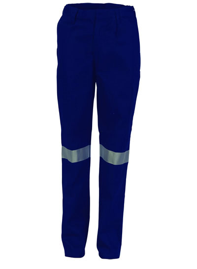 3328 Ladies Cotton Drill Pants With 3M Reflective Tape