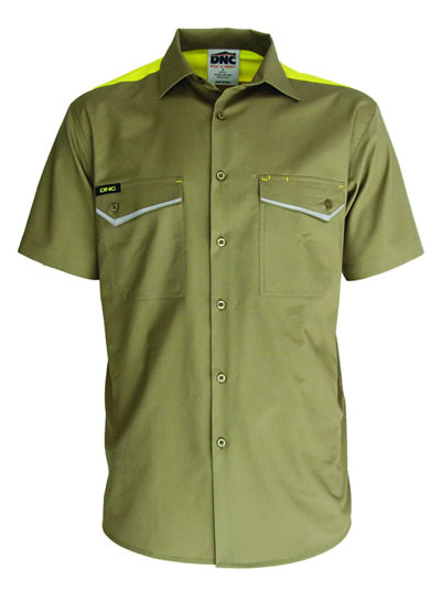 3581 RipStop Cool Cotton Tradies Shirt Short Sleeve