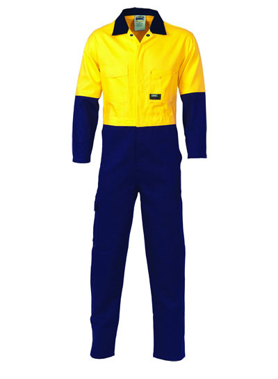 3852 Hi Vis Cool-Breeze Two Tone LightWeight Cotton Coverall