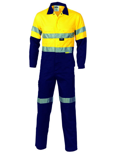 3955 Hi Vis Cool-Breeze Two Tone Lightweight Cotton Coverall with 3M R/Tape