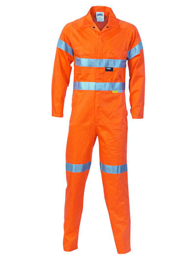 3956 Hi Vis Cool-Breeze Orange Lightweight Cotton Coverall with 3M R/Tape