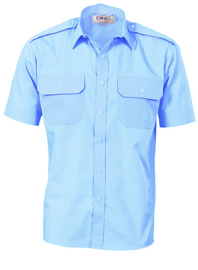3213 Epaulette Polyester/Cotton Work Shirt - Short Sleeve