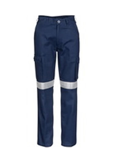 3323 Ladies Cotton Drill Cargo Pants with 3M Reflective Tape