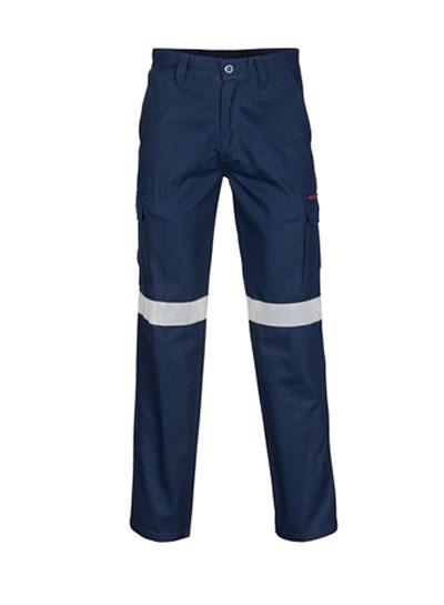 3360 Middle Weight Cotton Double Slant Cargo Pants With Reflective Tape
