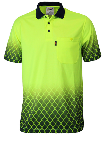 HIVis Sublimated Metal Mesh Polo