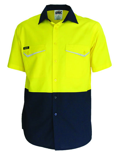3585 Two-Tone RipStop Cotton Cool Shirt Short Sleeve