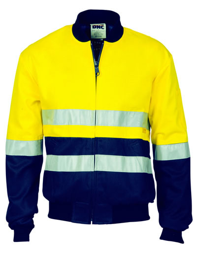 3758 Hi Vis Two Tone D/N Cotton BomberJacket with 3M R/tape