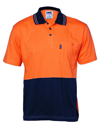 3845 Hi Vis Cool-Breeze Cotton Jersey Polo Shirt with Under Arm Cotton Mesh - S/S