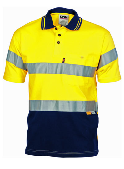 3915 Hi Vis Cool-Breeze Cotton Jersey Polo With 3M R/Tape - S/S