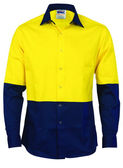 3942 HiVis Cool Breeze Food Industry Cotton Shirt - Long Sleeve