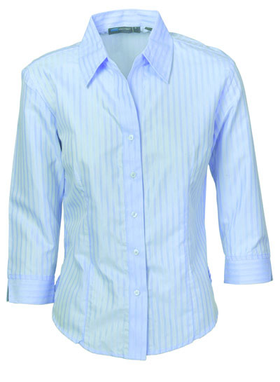 4236 Ladies Tonal Stripe Shirts - 3/4 Sleeve